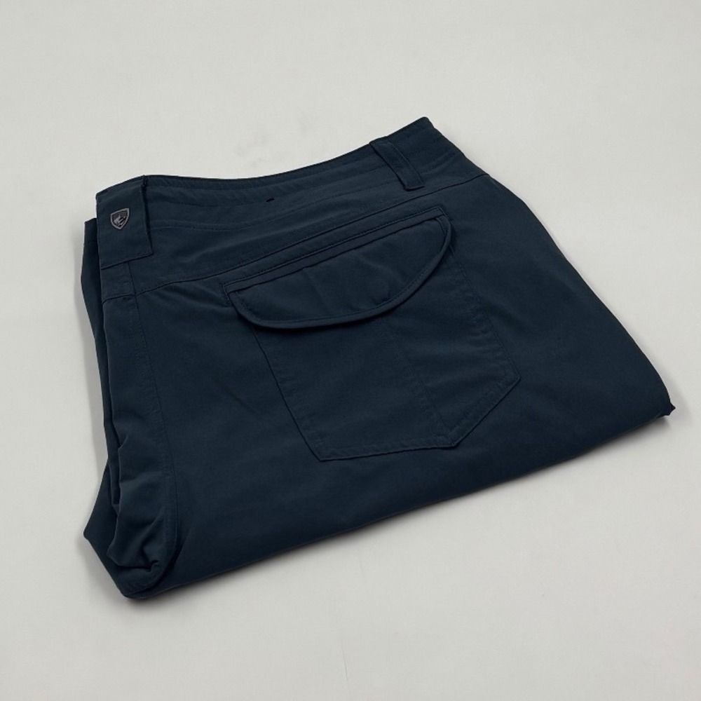 Kuhl Women's 16 Freeflex Cargo Blue Nylon‎ Blend Hiking Outdoor Pockets Shorts
